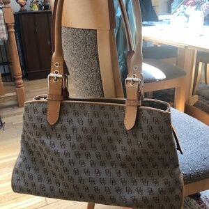 Dooney & Bourke Brown and Tan Satchel
